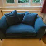 Barely sat on Swoon Alena Love seat dark blue