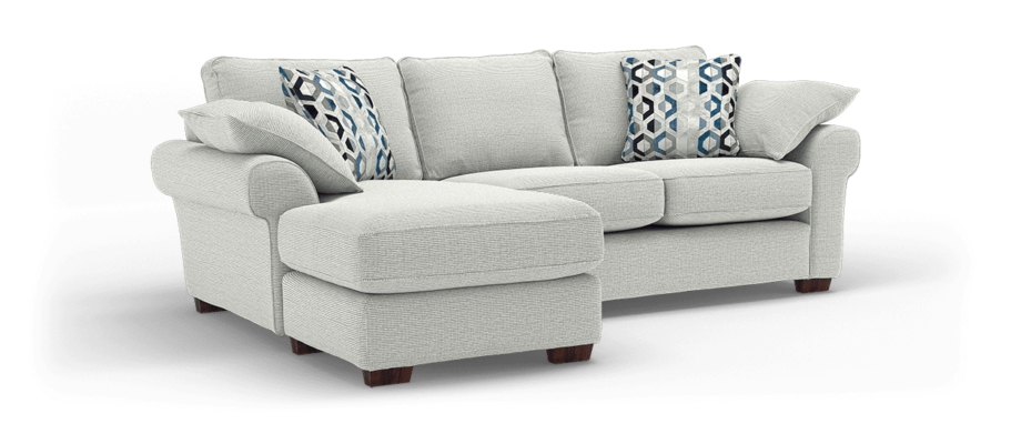Sofology Rosia Left Hand Facing Chaise with 2 Seater Sofa, Oatmeal Padstow Pumice