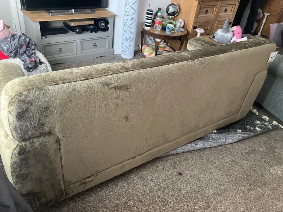 Next Plush Chenille Moss Green Jude 3 Seater Sofa
