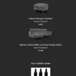 Sofology Dakota 3 Seater With Left Hand Facing Chaise Dark Grey Charcoal and a Storage Footstool