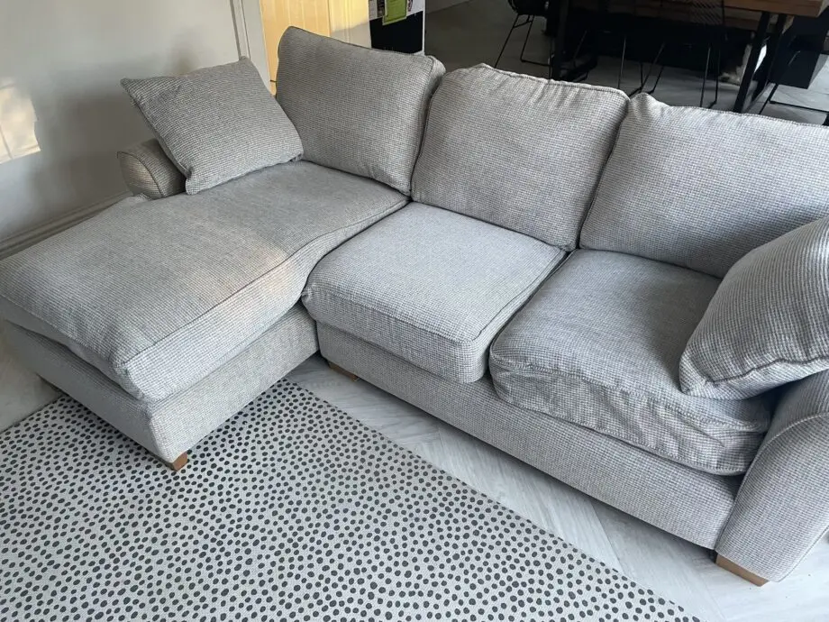 Sofology Rosia Left Hand Facing Chaise with 2 Seater Sofa, Oatmeal Padstow Pumice