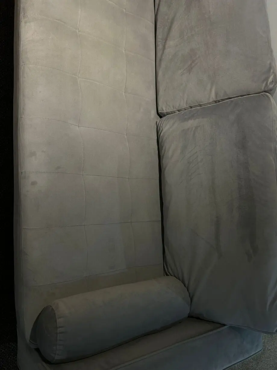 Modern Grey Velvet 2-Seater Sofa – Sofology Malia Rhodes Silver Fabric RRP £1100