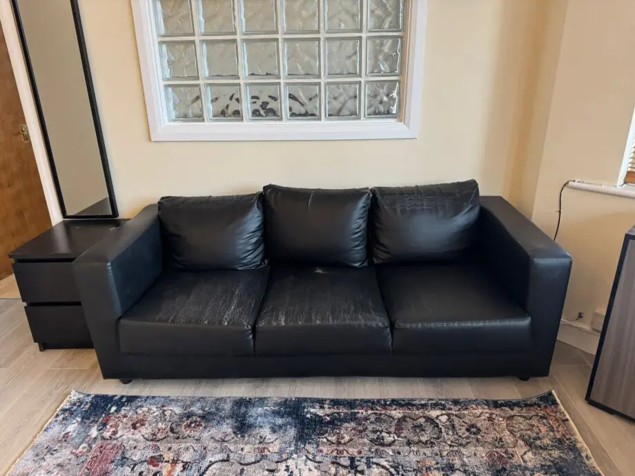 Black 3 Seater Sofa