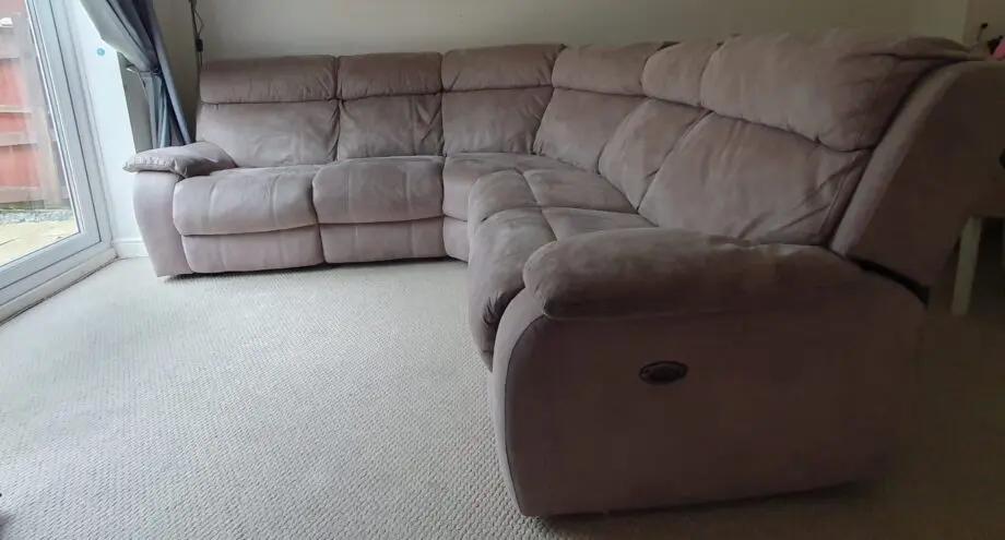 Moreno Fabric Corner Sofa Grey Corner Sofa with Power Recliner