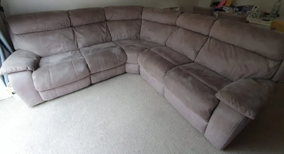 Moreno Fabric Corner Sofa Grey Corner Sofa with Power Recliner