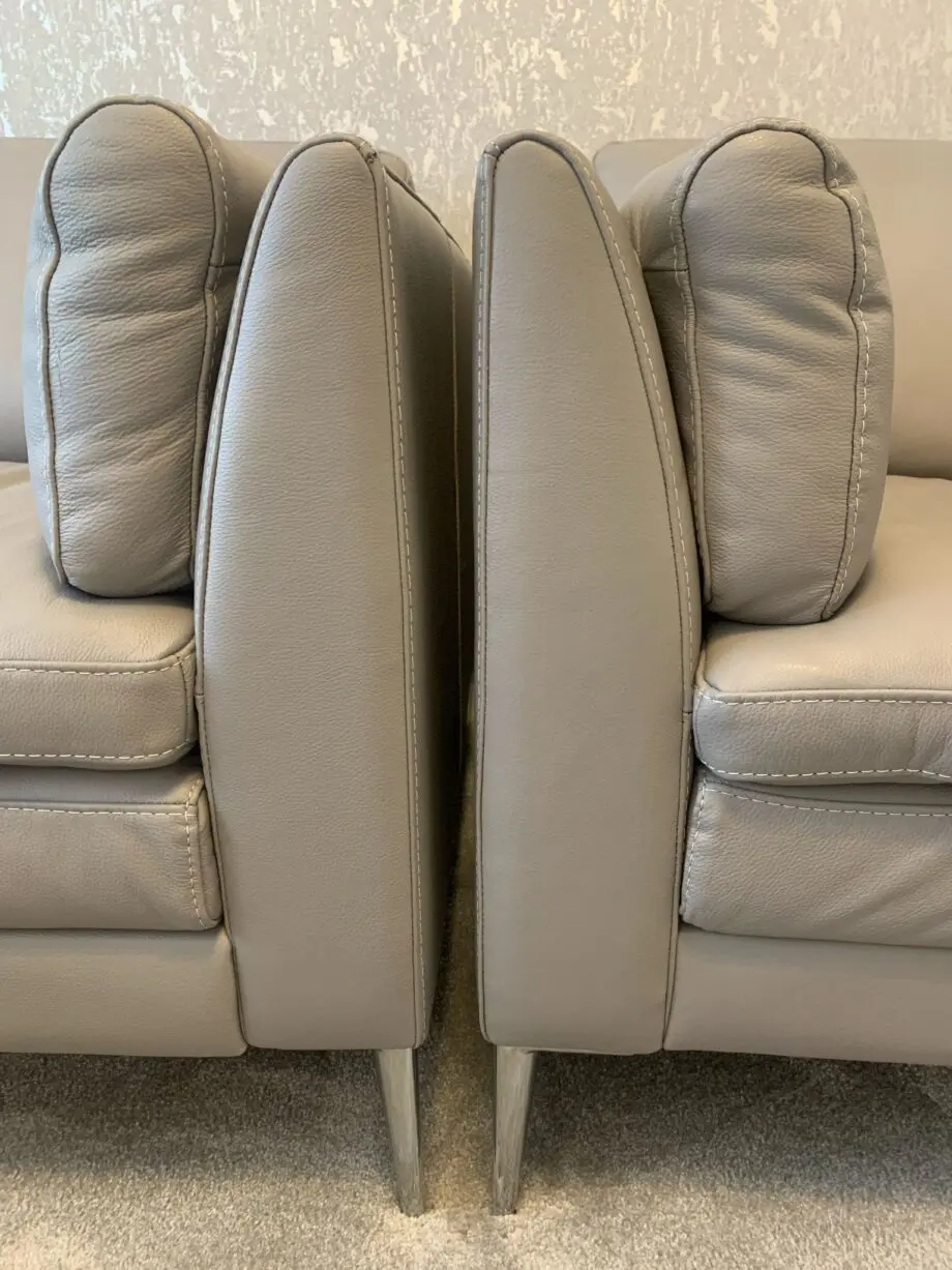 Sology Grey Leather Premium Sofa set for Sale