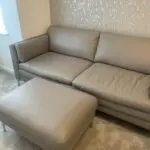 Sology Grey Leather Premium Sofa set for Sale