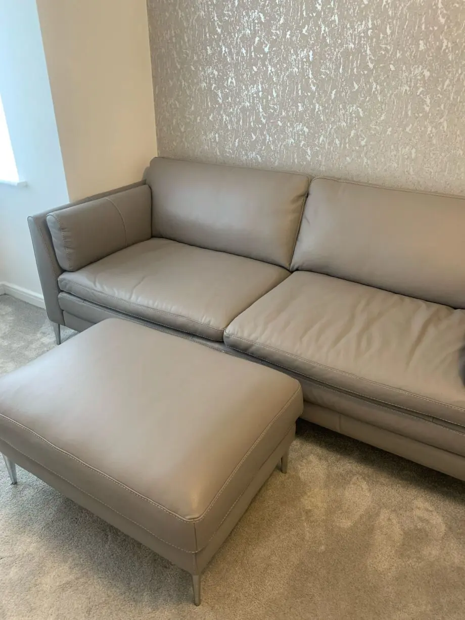 Sology Grey Leather Premium Sofa set for Sale