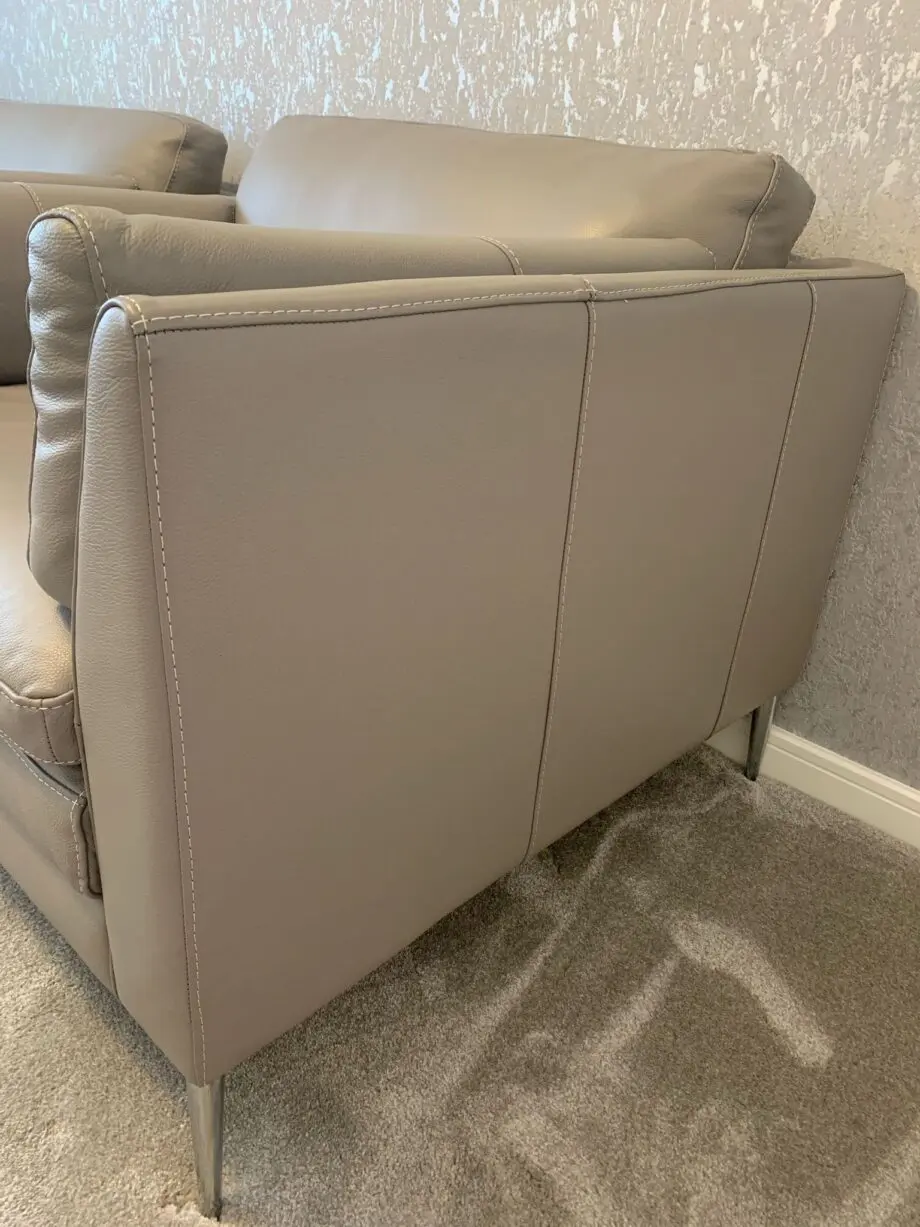 Sology Grey Leather Premium Sofa set for Sale