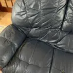 3 Seater Blue Sofa - Leather Sofa