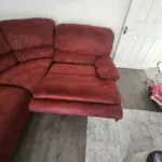 Red corner sofa