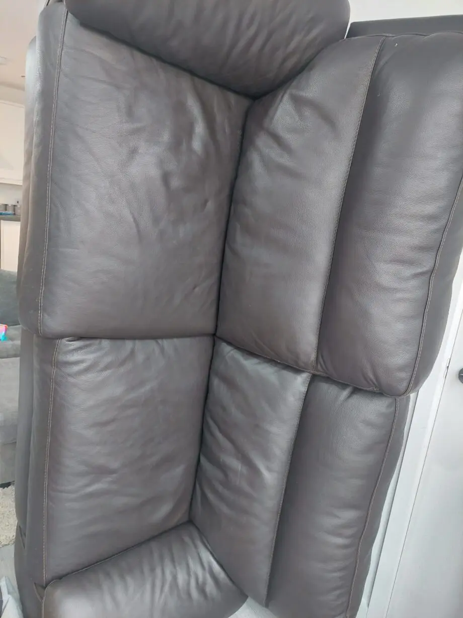 Brown recliner sofa