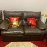 3+2+1 Brown Sofa Set, Manual Reclining Sofa
