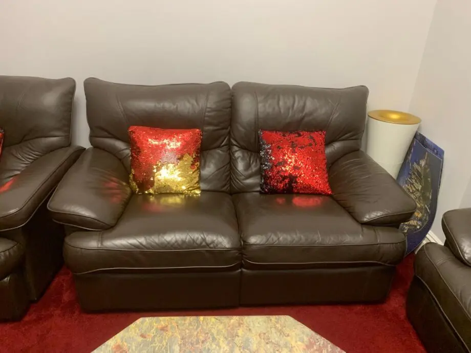 3+2+1 Brown Sofa Set, Manual Reclining Sofa