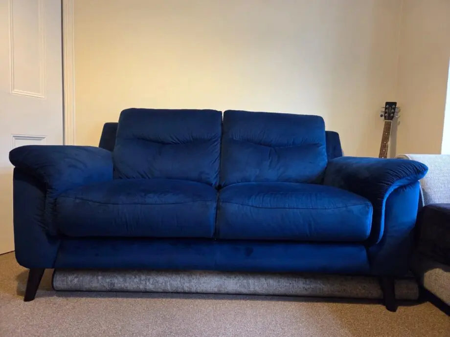 Royal Blue Velvet Sofa