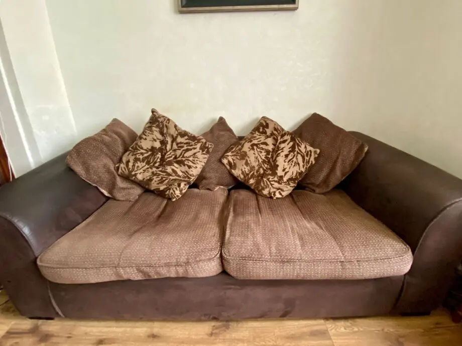 Chocolate Brown Scatter Cushion Sofa Suite (3-seater, 2-seater and armchair)