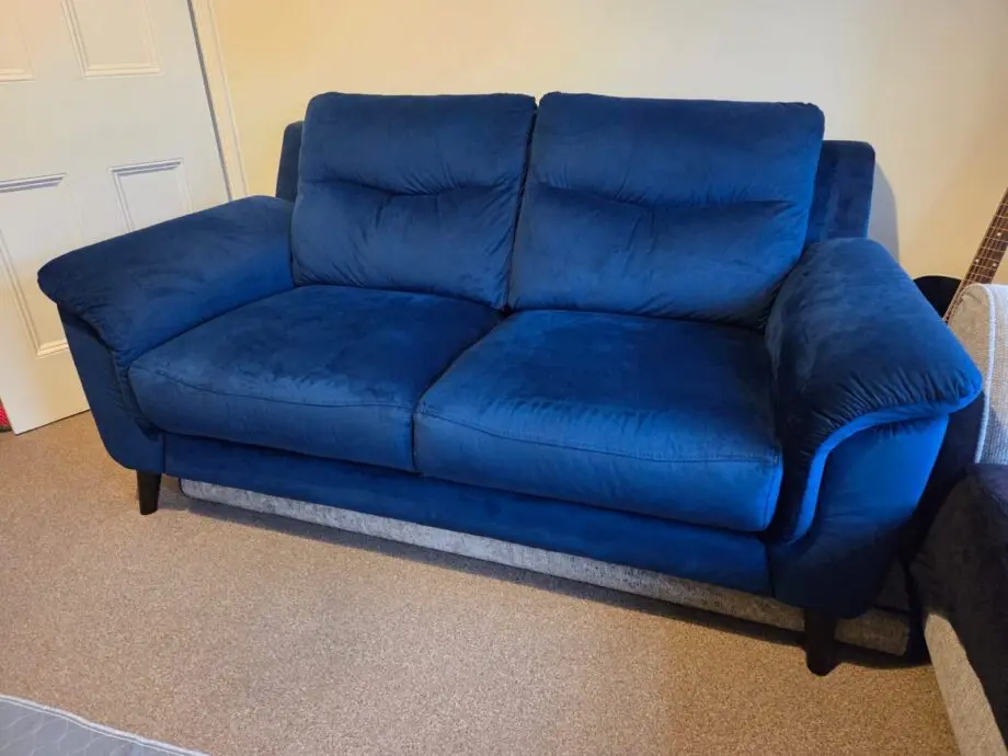 Royal Blue Velvet Sofa