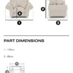 Grey sofa and arm chair set