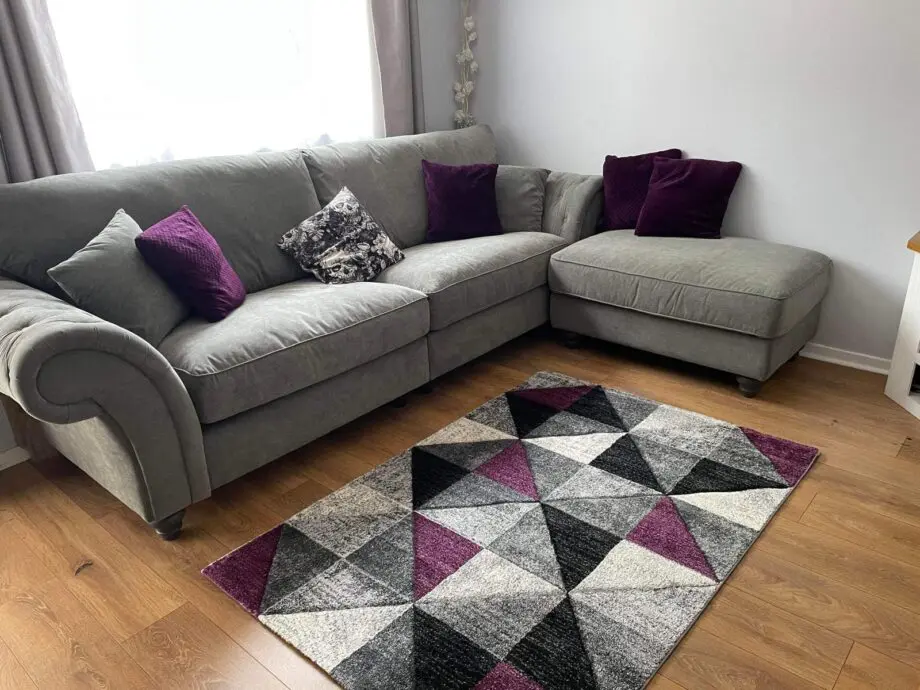 Grey sofa and arm chair set