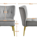 Grey Velvet Chair. As new