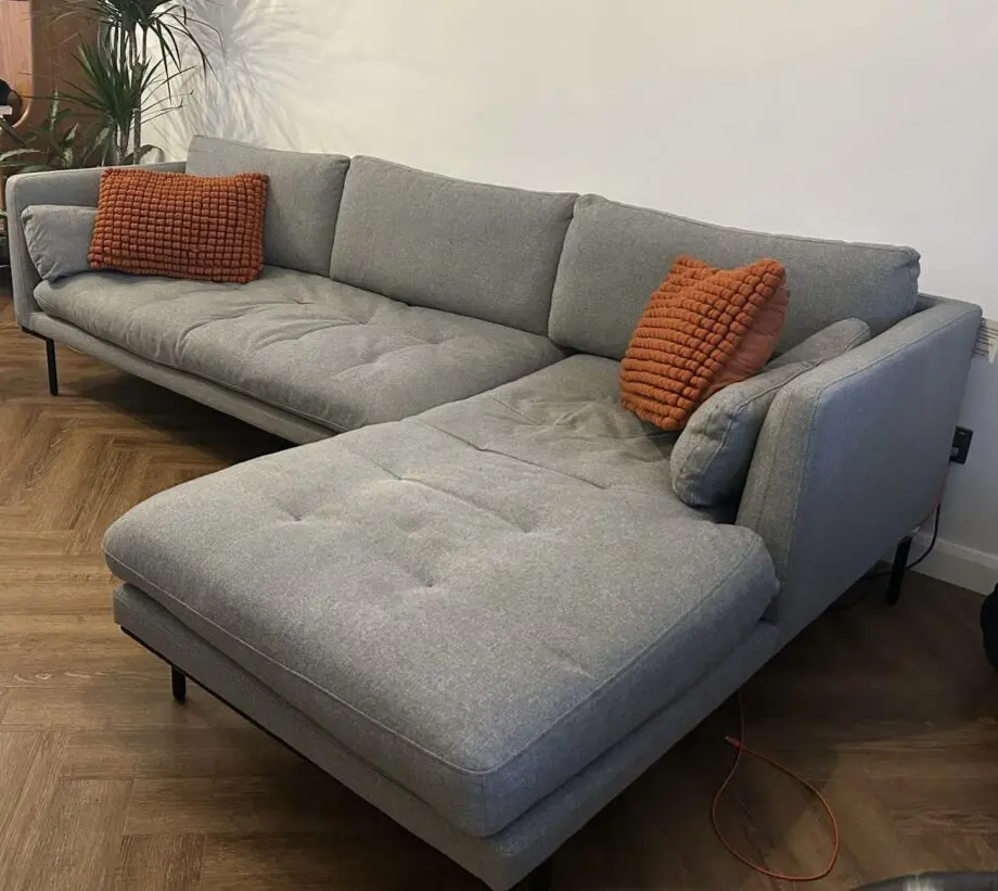 Made.com chaise sofa - grey