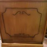 Oak and leather sofa set