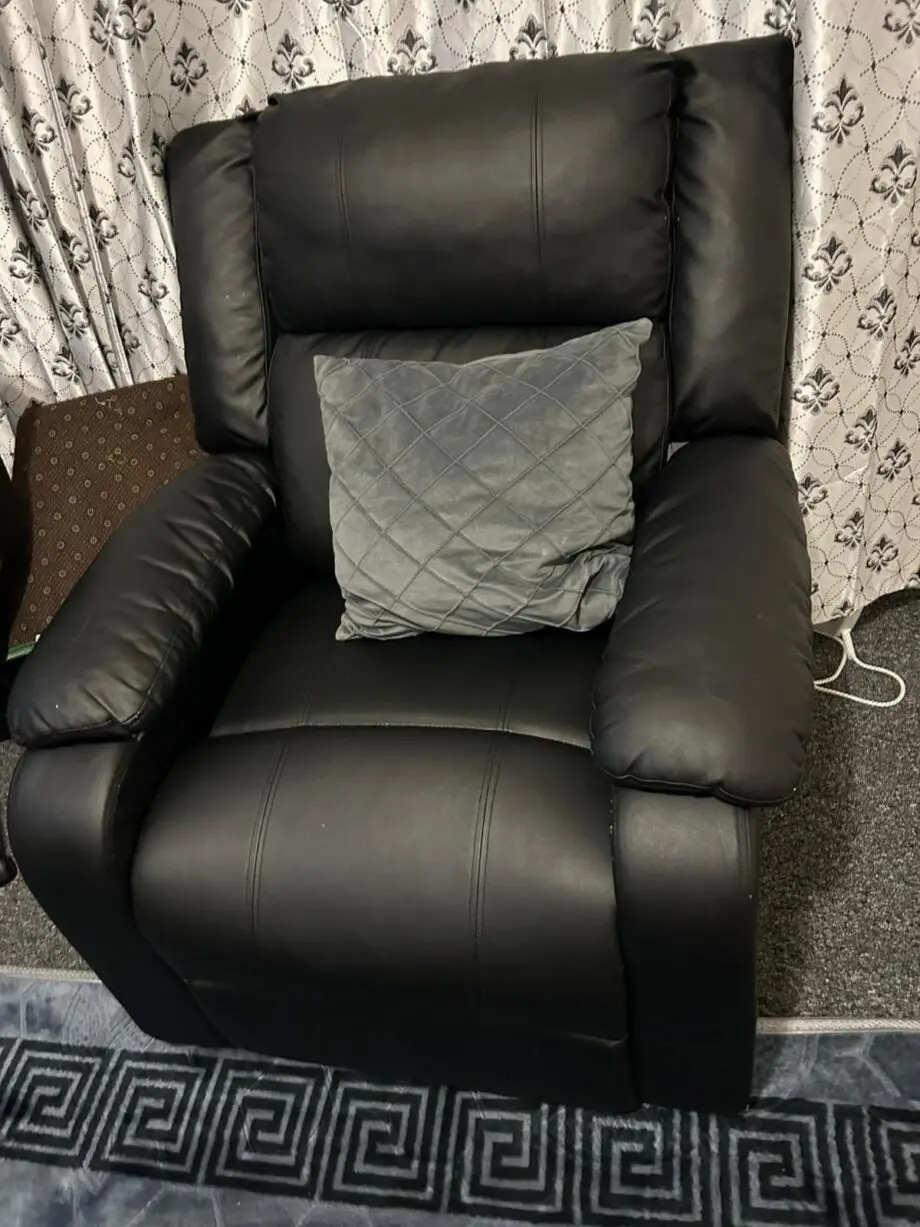 Panama modern compact faux leather 3 seater sofa