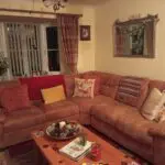 Burnam brown corner sofa