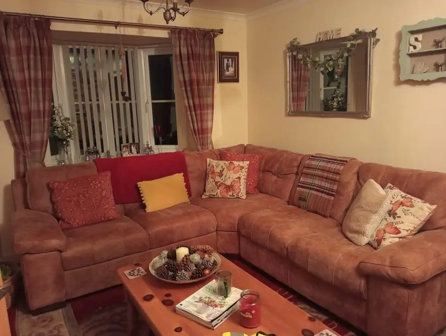 Burnam brown corner sofa