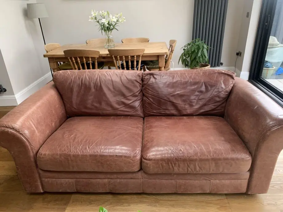 Brown Leather large sofa