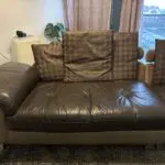 Corner leather sofa