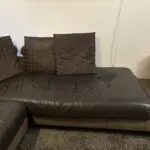 Corner leather sofa