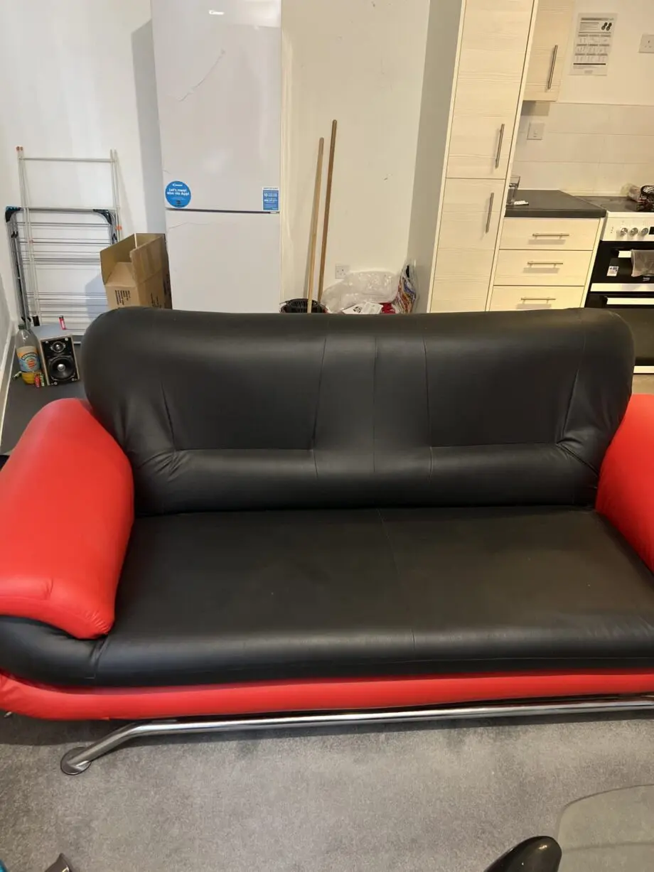 Black and red couch