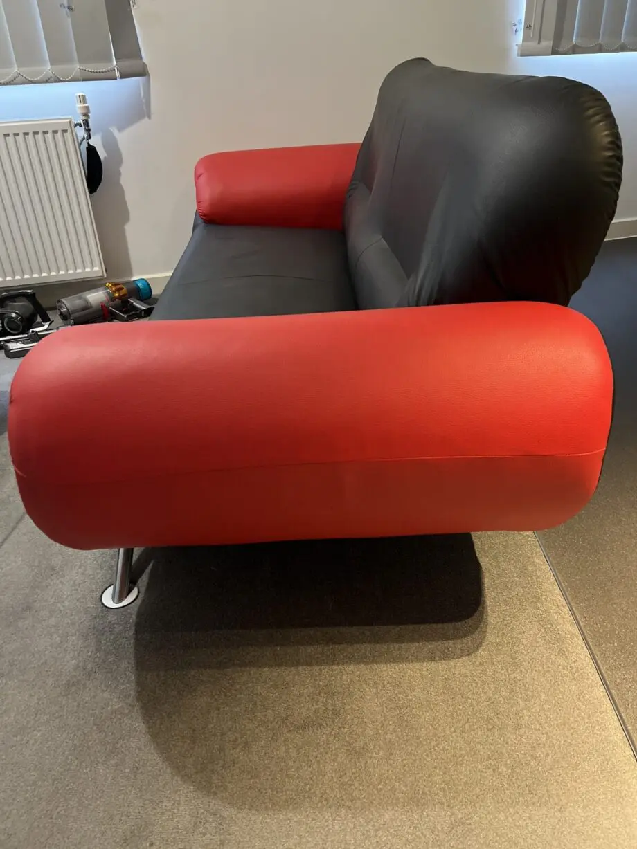 Black and red couch