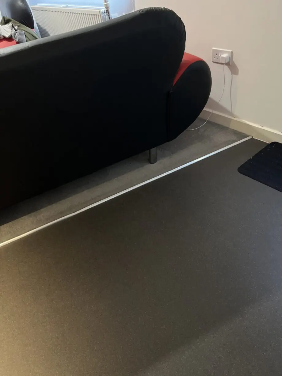 Black and red couch
