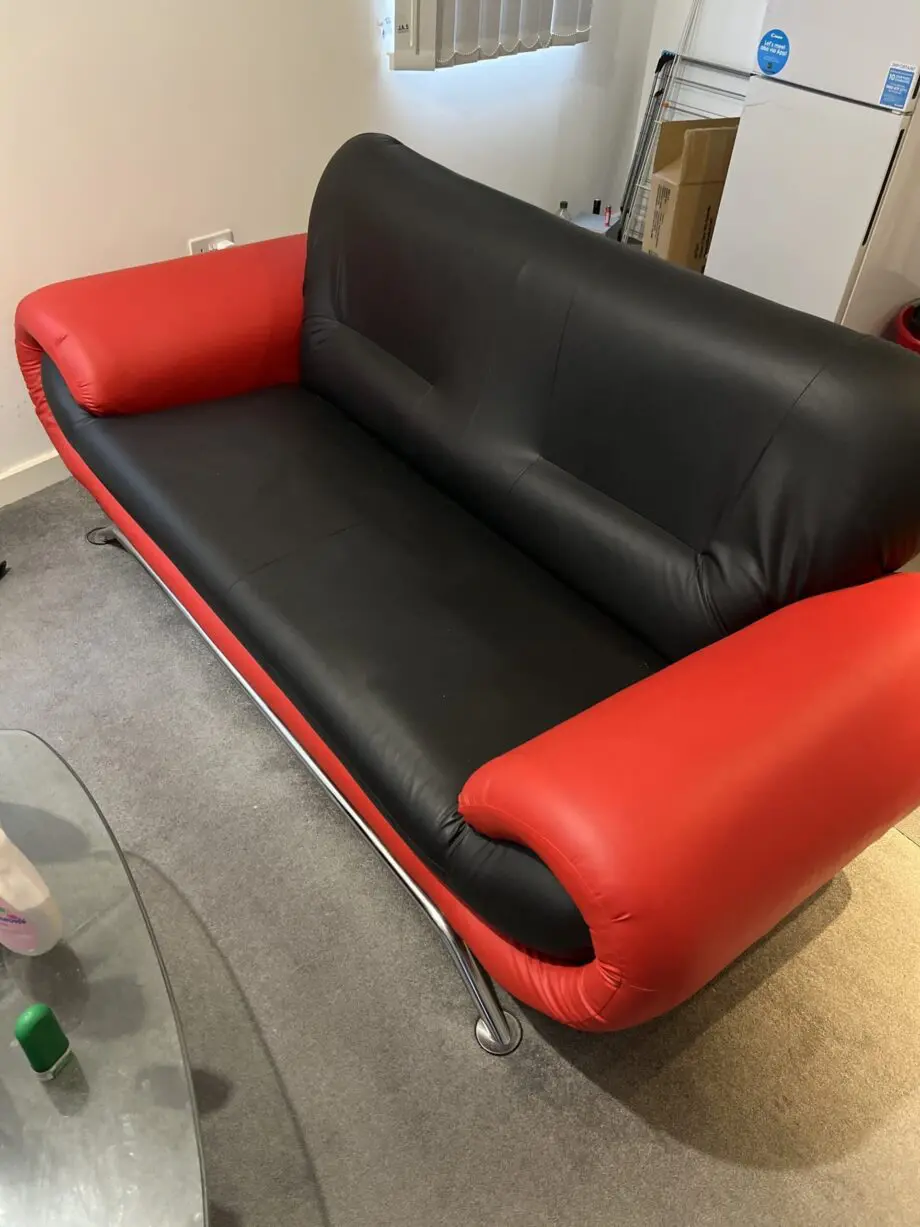 Black and red couch