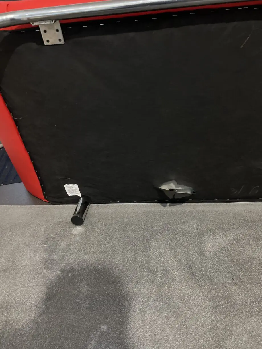 Black and red couch