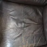 Brown leather sofa
