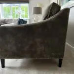 2 x 3 seater velvet sofas, stone colour, bought from Sofa.com- Iggy three seat in Hudson Roosevelt Velvet