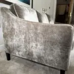 2 x 3 seater velvet sofas, stone colour, bought from Sofa.com- Iggy three seat in Hudson Roosevelt Velvet