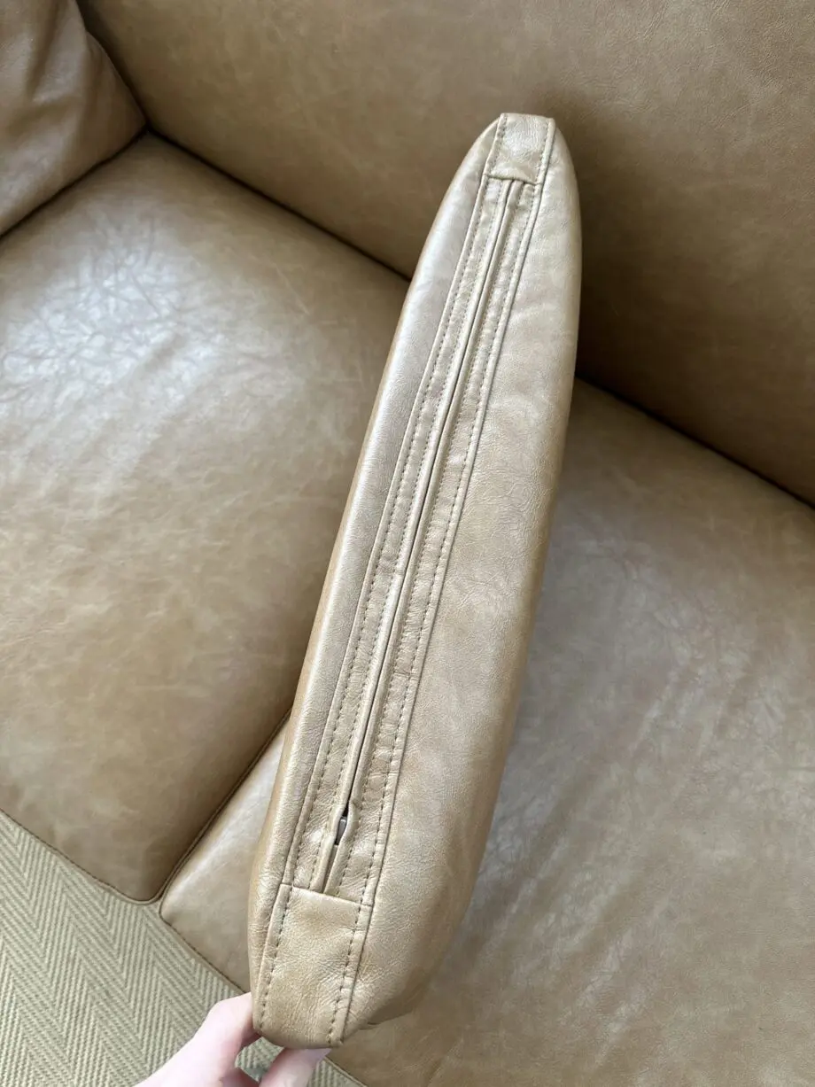 Next faux leather brown 2 seater sofa