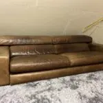 2 matching Bespoke Italian Leather Sofas