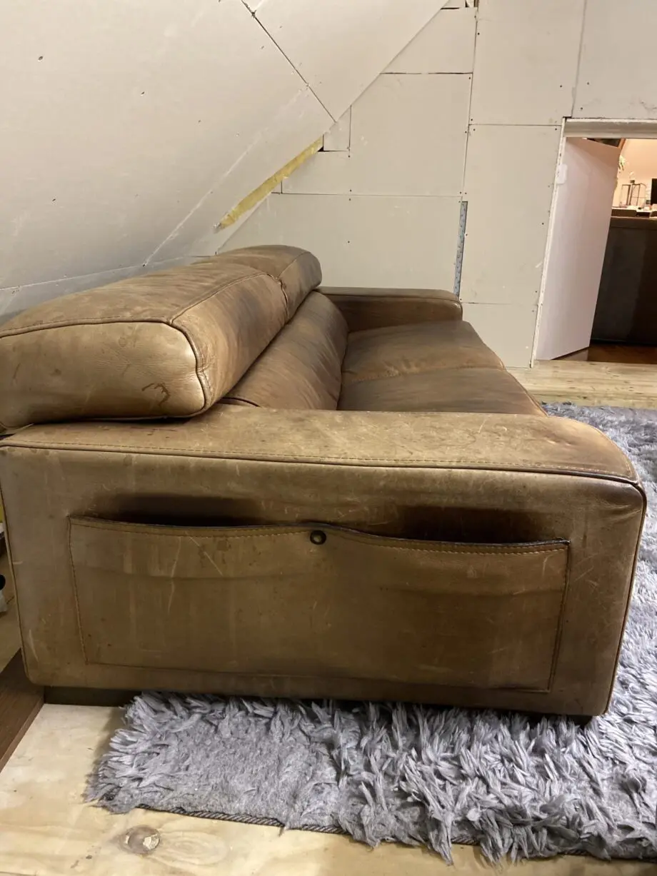 2 matching Bespoke Italian Leather Sofas