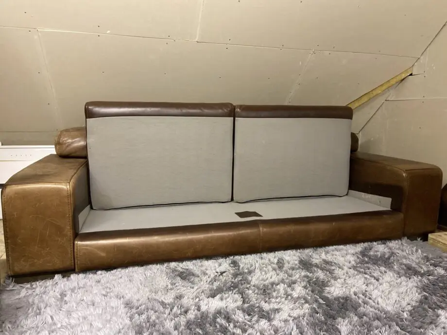2 matching Bespoke Italian Leather Sofas