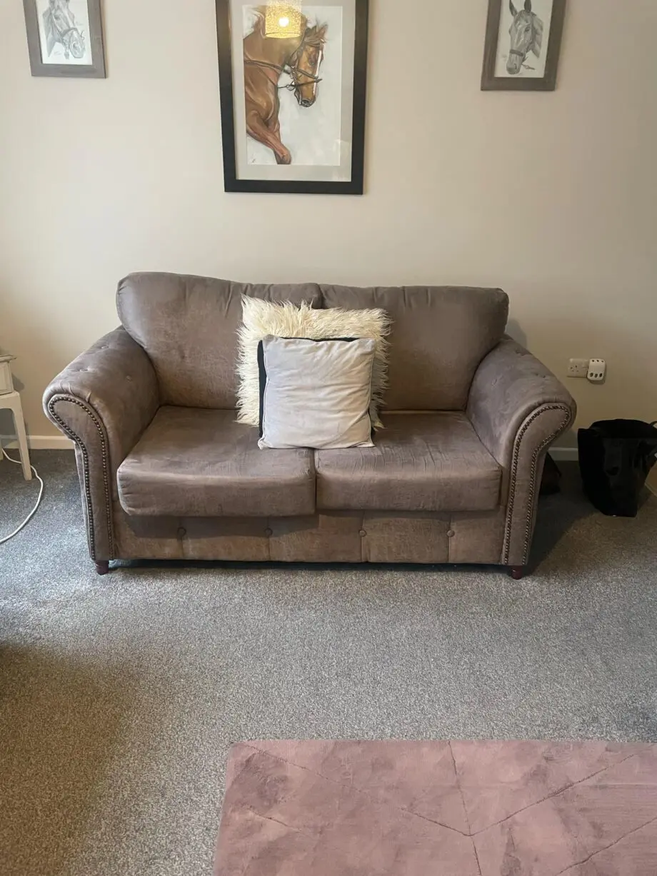 Dusky pink 3 & 2 seater sofas