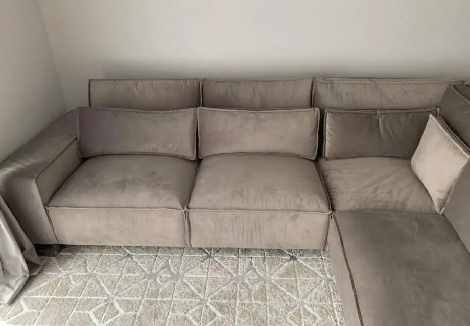 Sofa Club Grey Velvet Sloane Double Cornered Sofa
