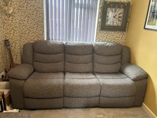 Grey large Electric Recliner Sofa