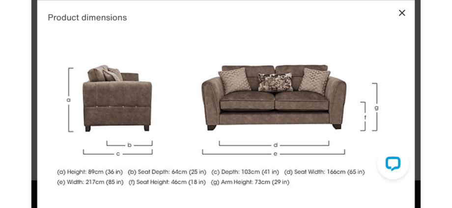 Furniture Village Ariana 3 seater sofa