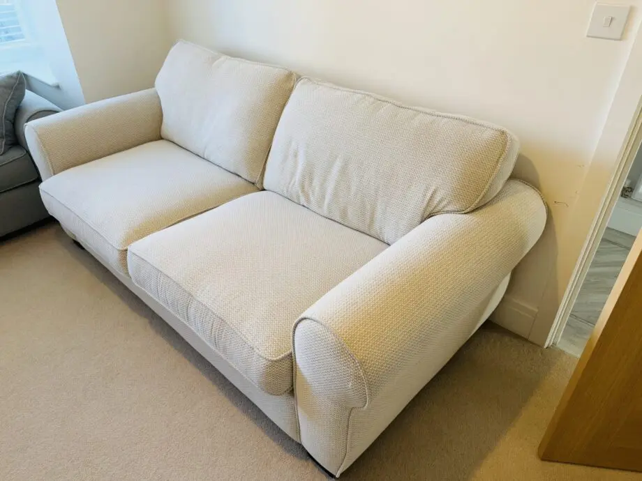Sofology Beige Nimbus 2+3 seater sofa/sofa bed with foot stool