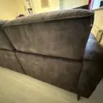 Sofology Dakota 3 Seater With Left Hand Facing Chaise Dark Grey Charcoal and a Storage Footstool